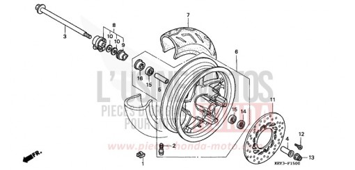 FRONT WHEEL FES1251 de 2001